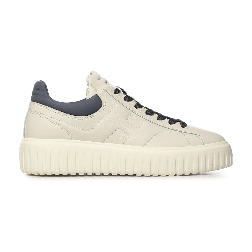 Hogan Men's Beige Sneakers, 9 Uk, H-Stripes Trainers