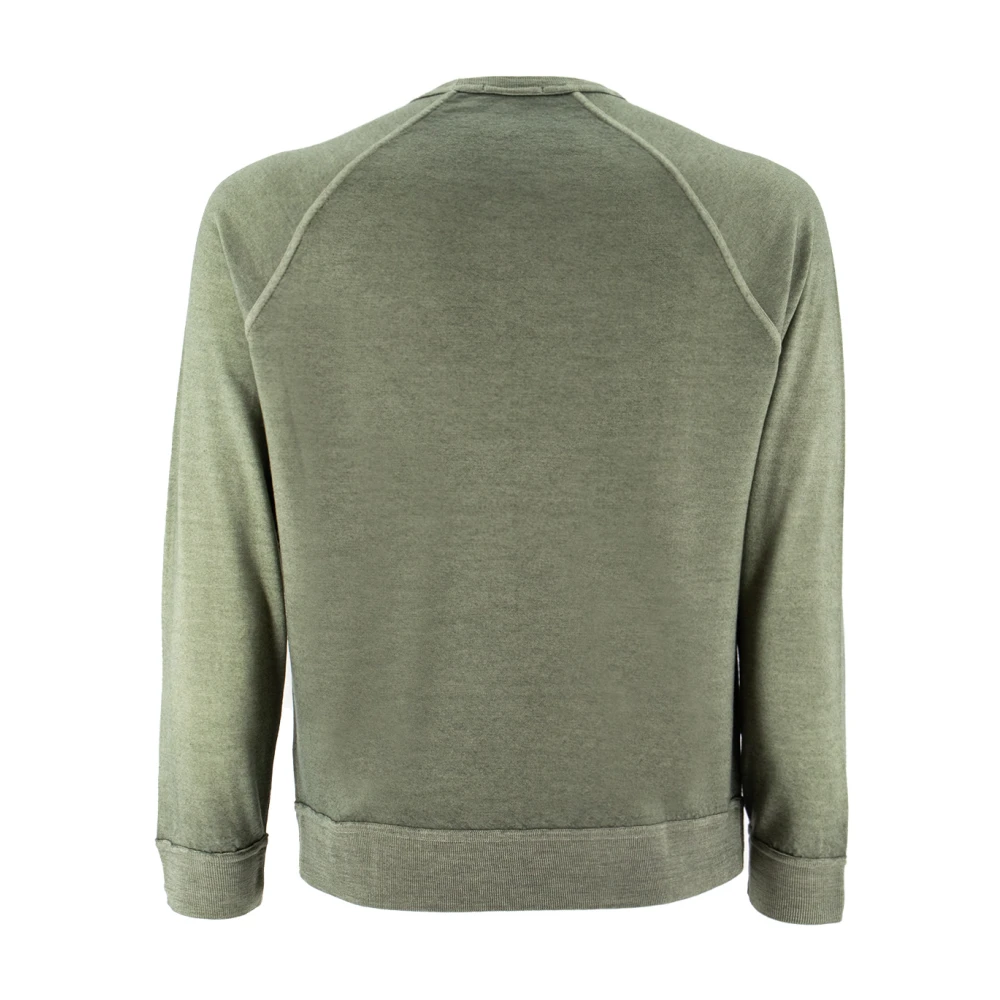 Drumohr Puur Wol Raglanmouw Sweater Green Heren