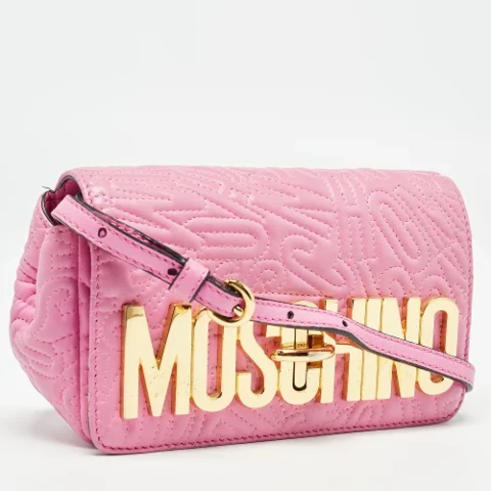 Moschino Pre-Owned Pre-owned Leather crossbody-bags Pink Dames