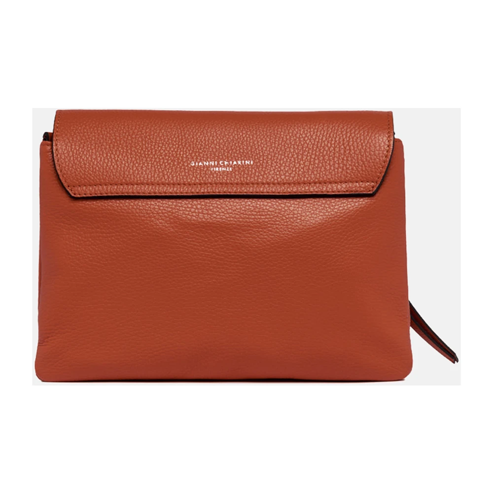 Gianni Chiarini Oranje Leren Schoudertas Orange Dames
