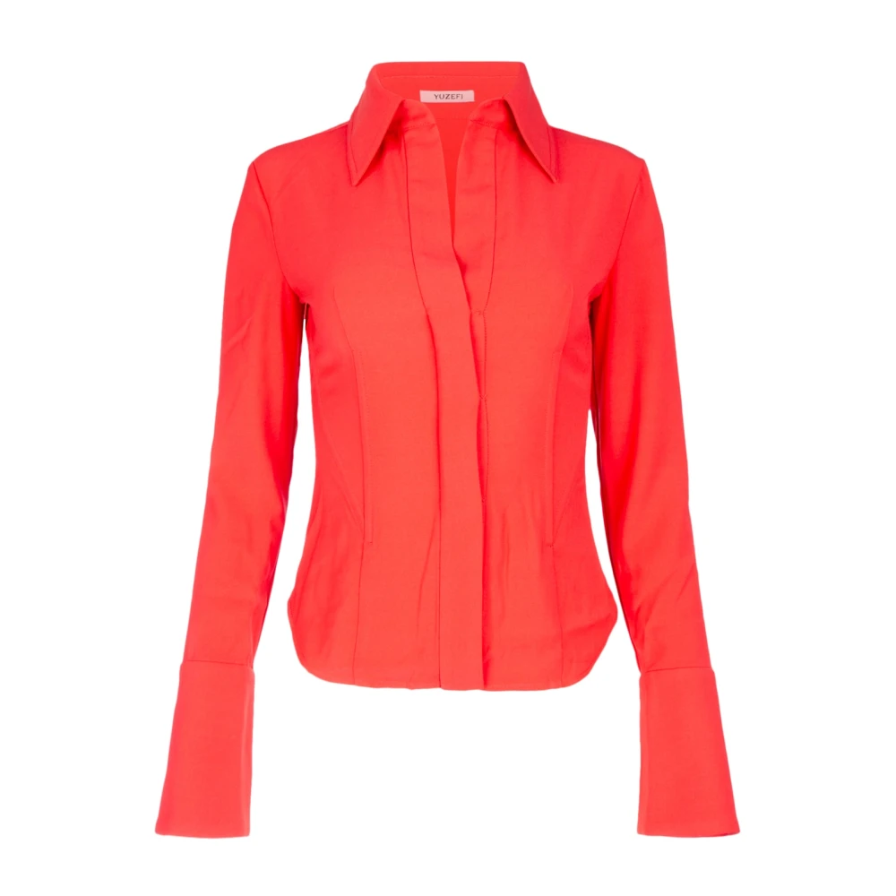 Yuzefi Stijlvolle Maglia Shirt Red Dames