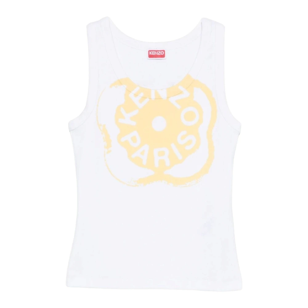 Kenzo Donna Bianco Top, Xs, New,