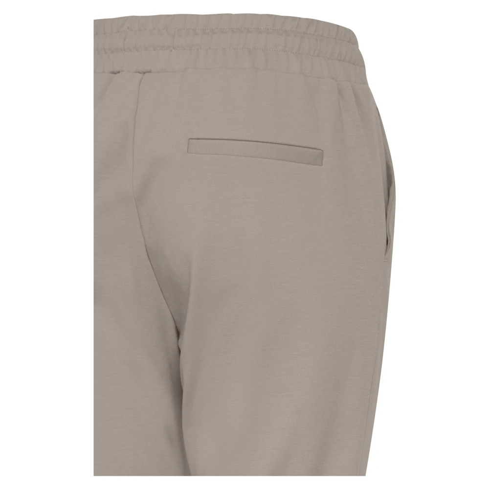 Ichi Beige Kant Sluiting Broek Beige Dames