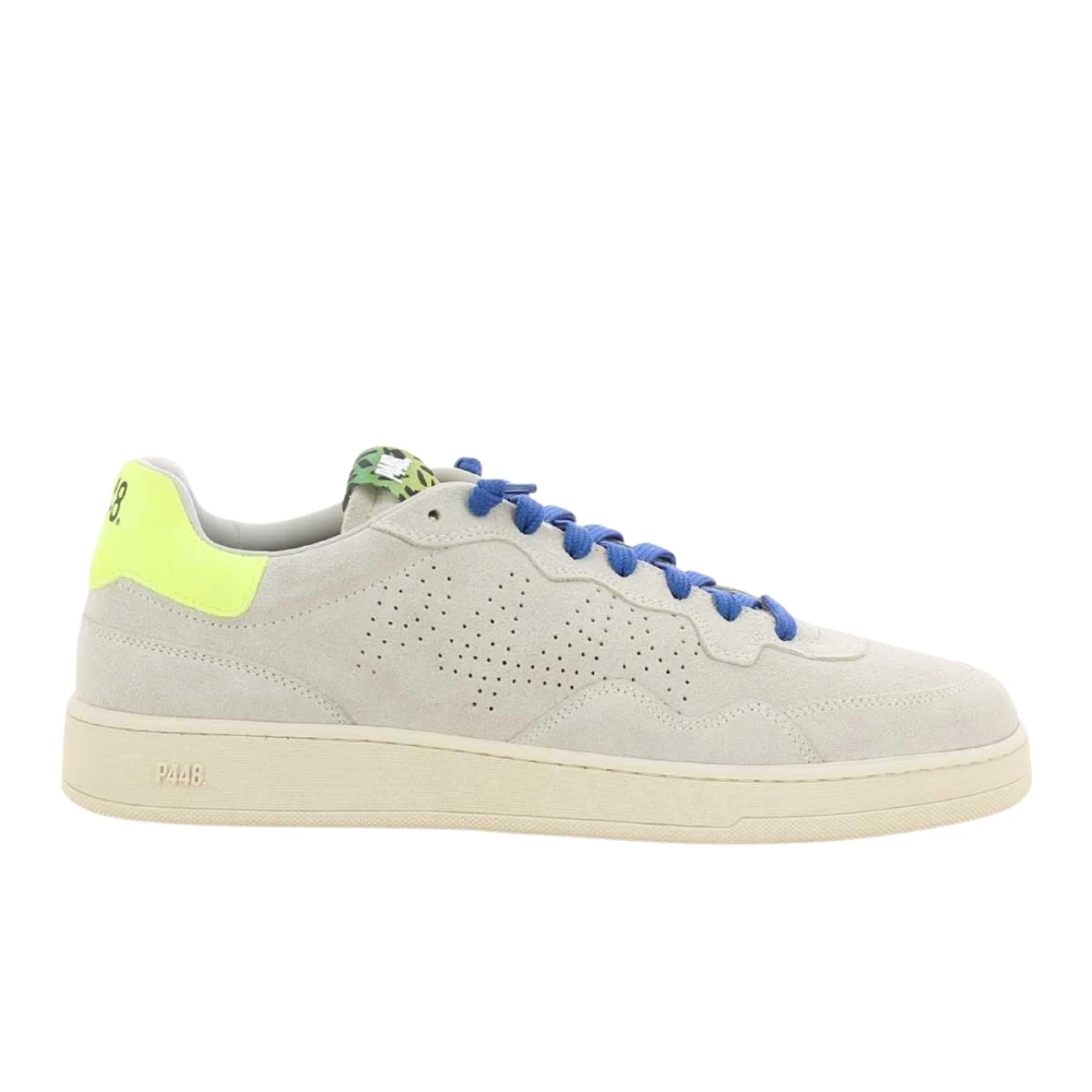 P448 Blauwe Herensneakers Hoog Model Heren Schoenen Beige
