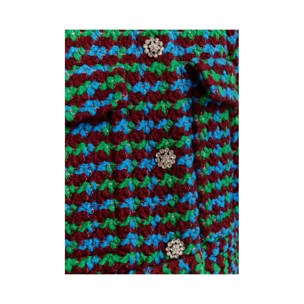Essentiel Antwerp Groene Tweed Oversized Vest Multicolor Dames