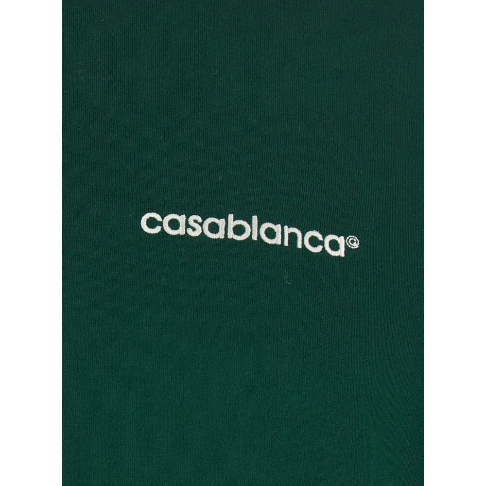 Casablanca Groen Poloshirt met Logo Letters Green Heren