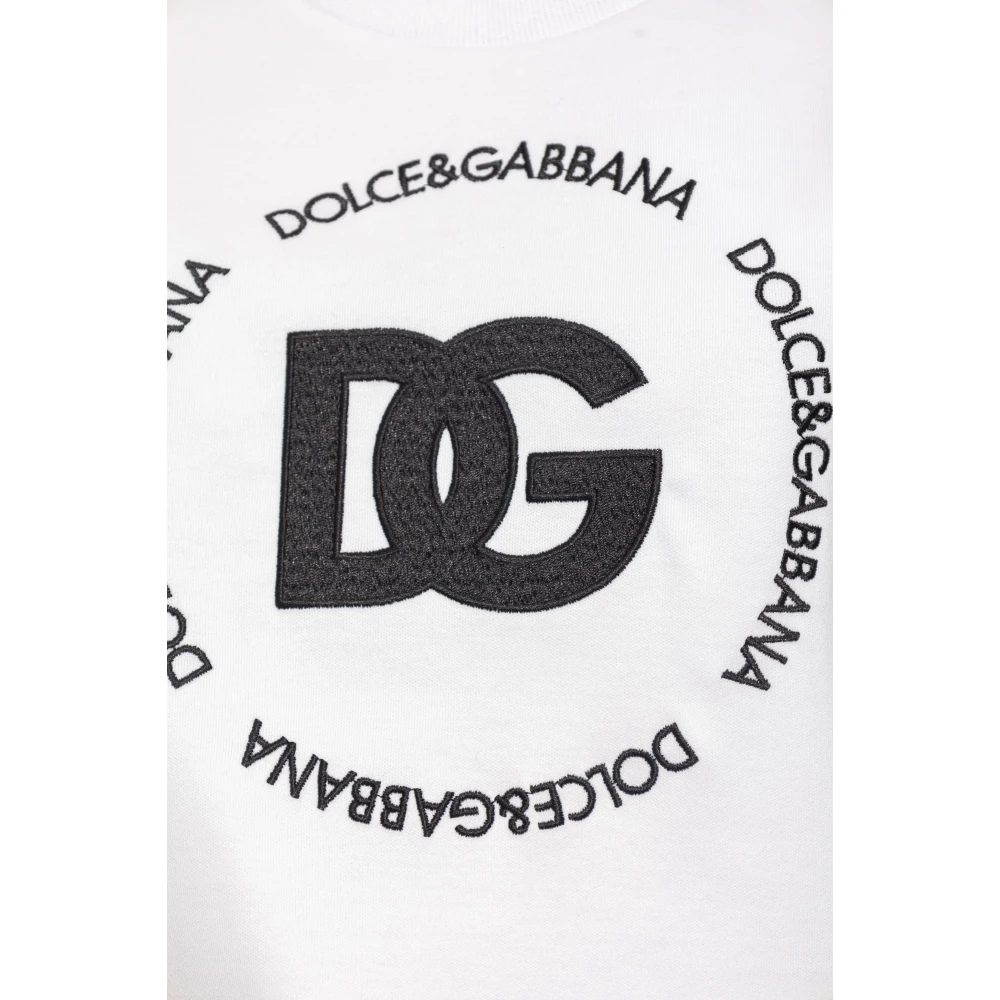 Dolce & Gabbana T-shirt met logo White Dames