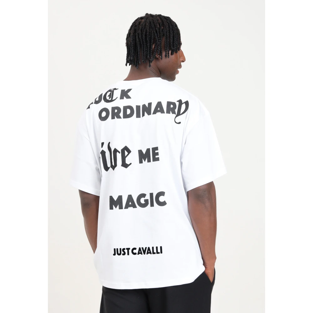 Just Cavalli Witte T-shirts en Polos met Print White Heren