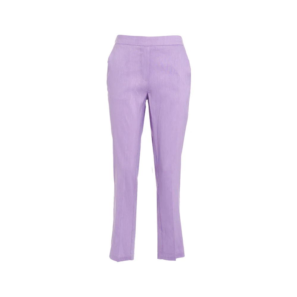 Silvian Heach Straight Trousers Purple Dames