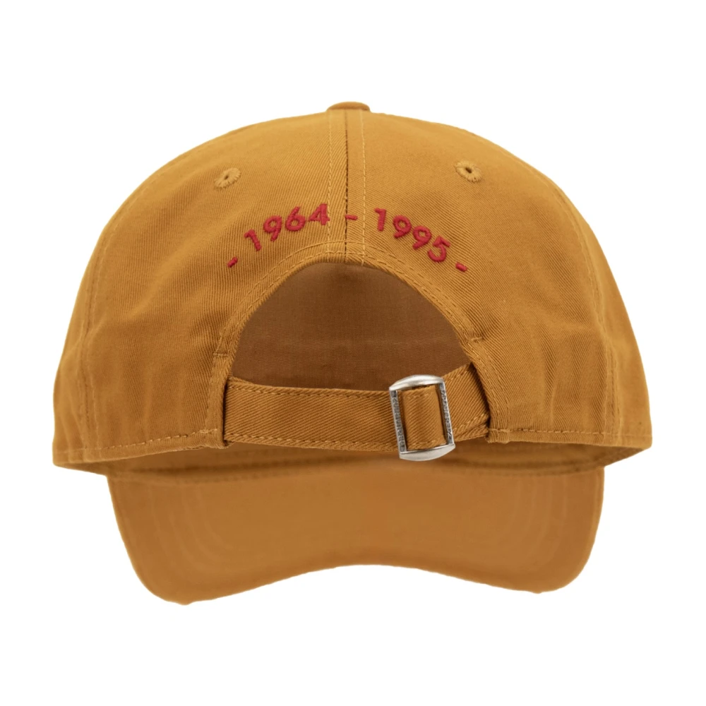 Dsquared2 Verstelbare Katoenen Baseballpet met reliëfletters Orange Unisex