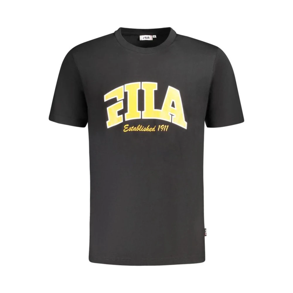 Fila Men's Black Graphic Logo Tee Crew Neck