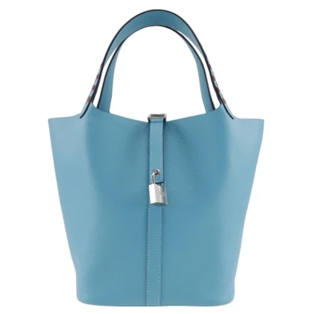 Hermès Vintage Pre-owned Fabric handbags Blue Dames