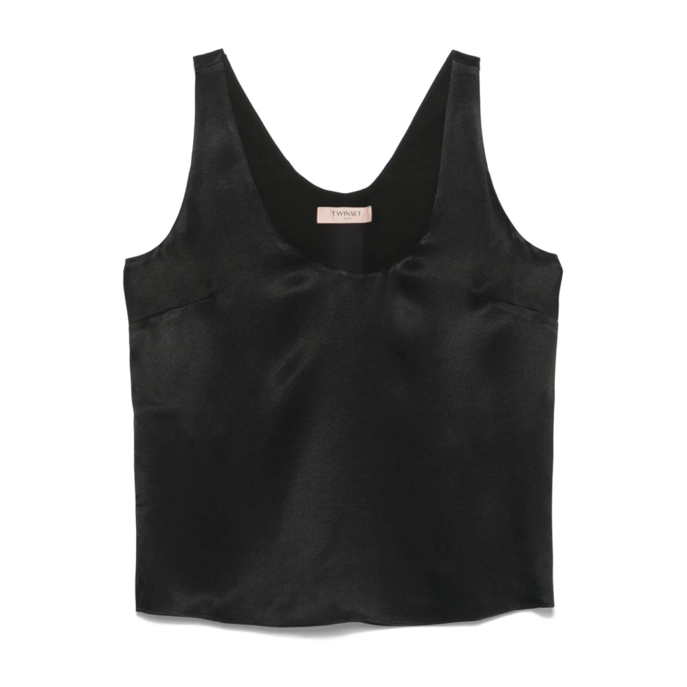 Twinset Zwarte Top voor Vrouwen Black Dames
