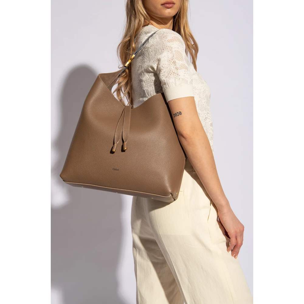 Chloé Marcie hobo tas Beige Dames
