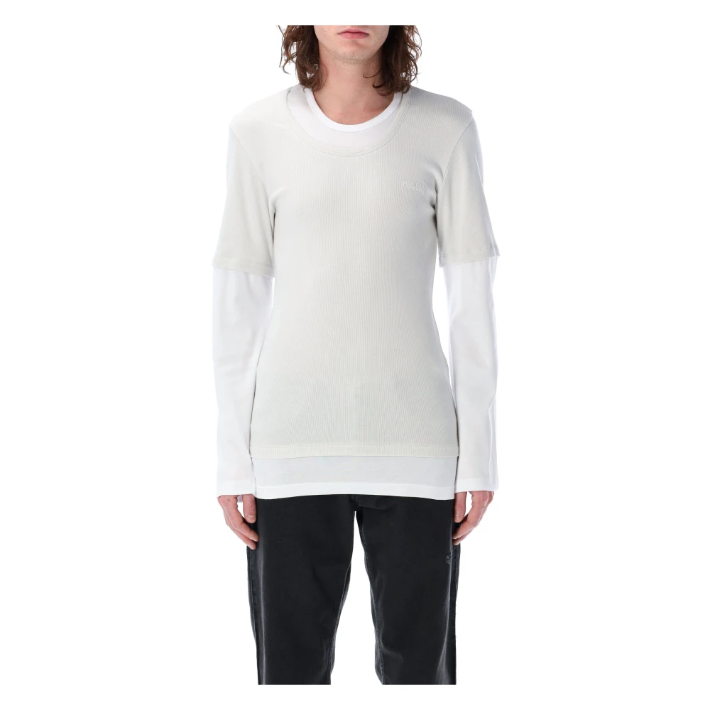 Magliano Lange Mouw Dubbel T-Shirt White Heren