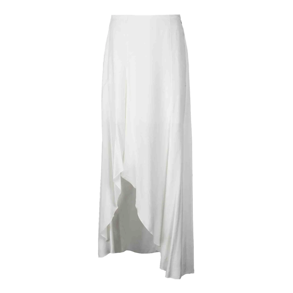 PATRIZIA PEPE Viscose Rok met Unieke Stijl White Dames