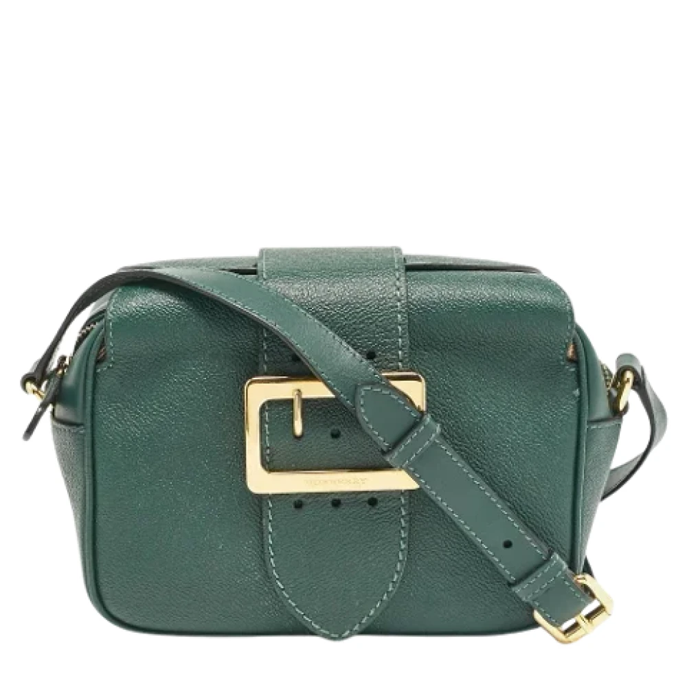 Burberry Vintage Pre-owned Leather shoulder-bags Green Dames