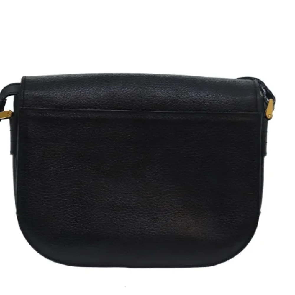 Burberry Vintage Pre-owned Leather shoulder-bags Black Dames