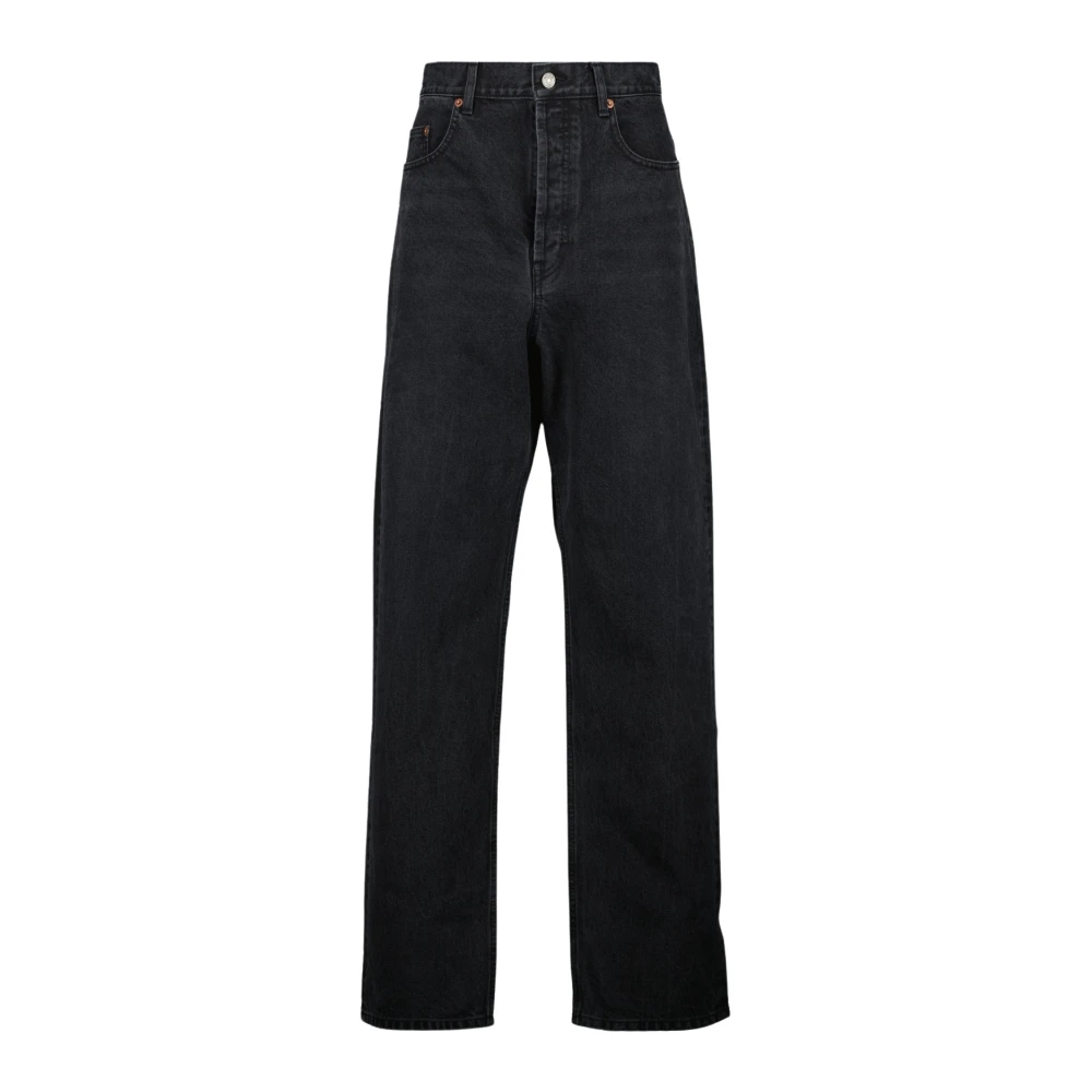 Saint Laurent Women's Black Denim Carrot Fit Jeans - Straight Fit Jeans - W27 - Jeans