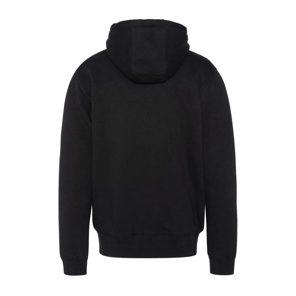 Schott NYC Zwarte hoodie met geborduurd logo Black Heren