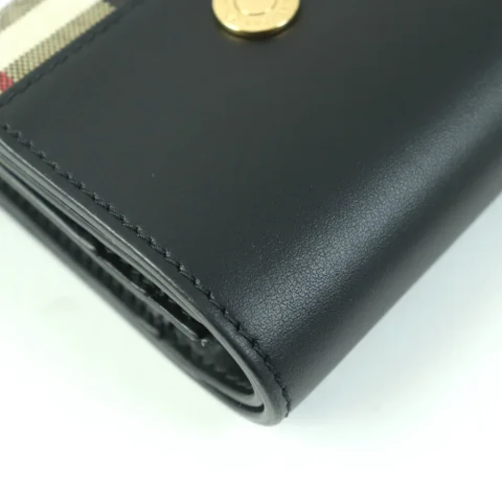 Burberry Vintage Pre-owned Leather wallets Black Dames
