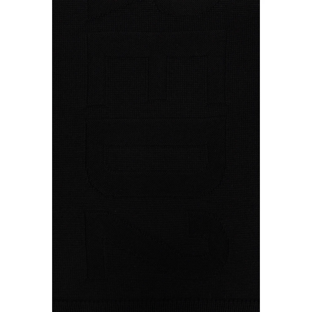 Dsquared2 Wollen sjaal met logo Black Heren