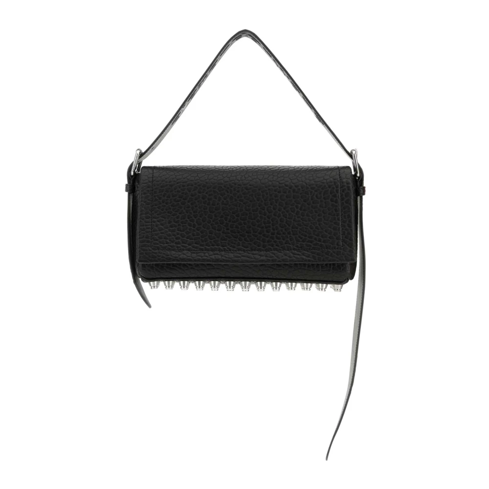 Alexander wang Stijlvolle Zwarte Leren Schoudertas Black Dames