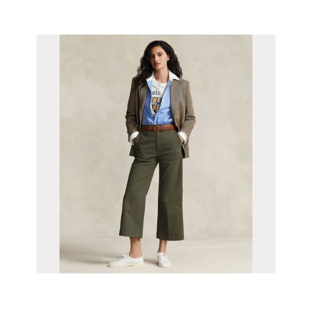 Ralph Lauren Chino Broek Groot Olijf Green Dames
