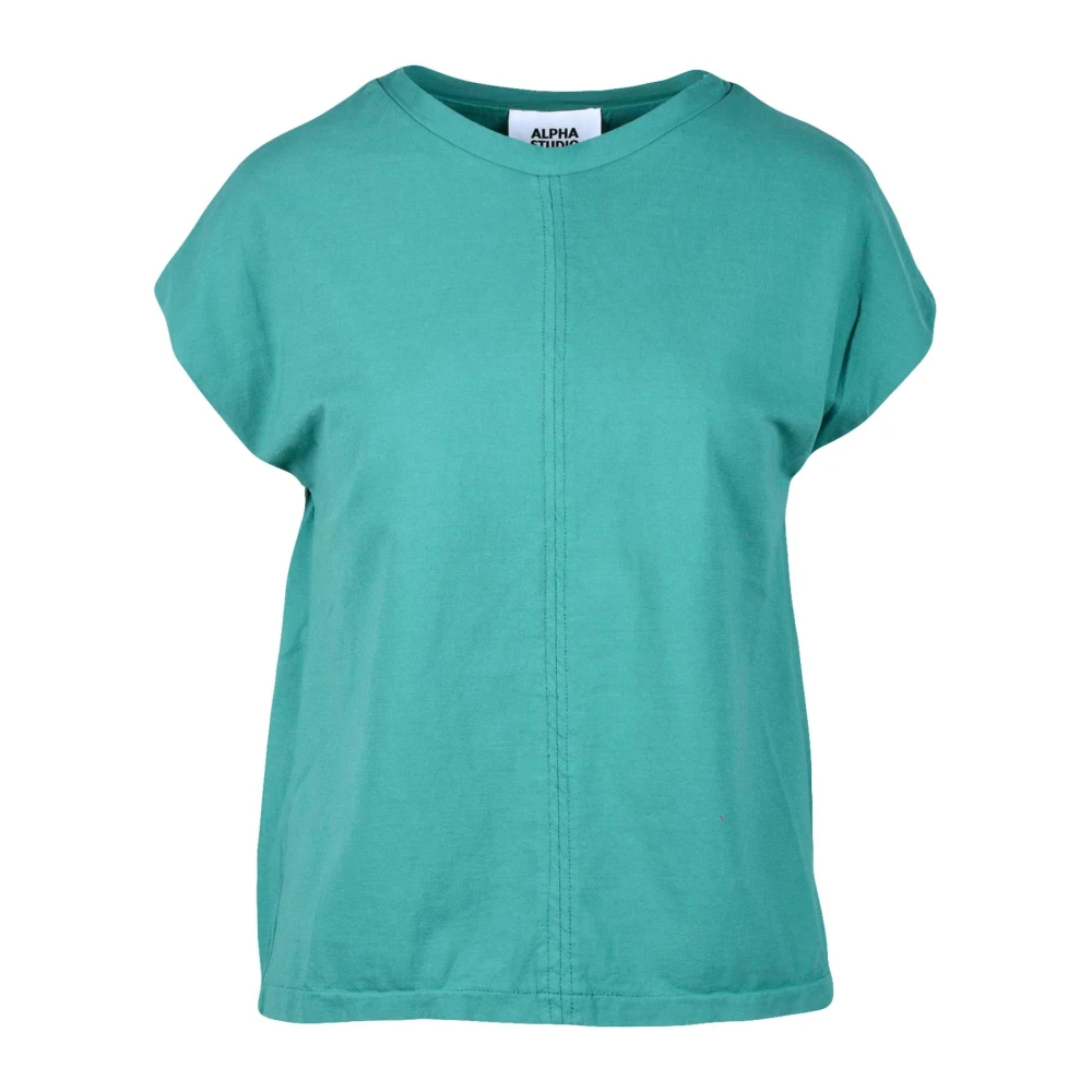 Alpha Studio Katoen Elastaan T-shirt Purple Dames