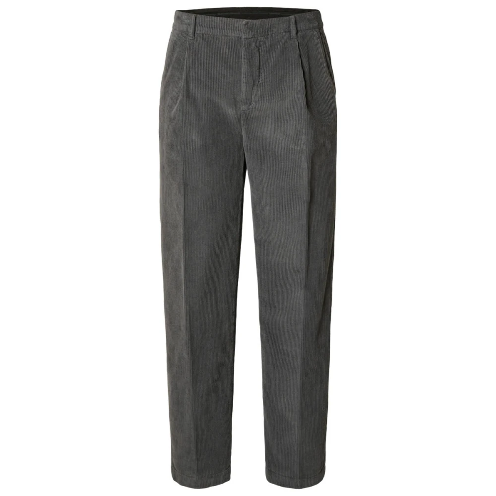 Selected Homme Losse Tristan Corduroy Broek Gray Heren