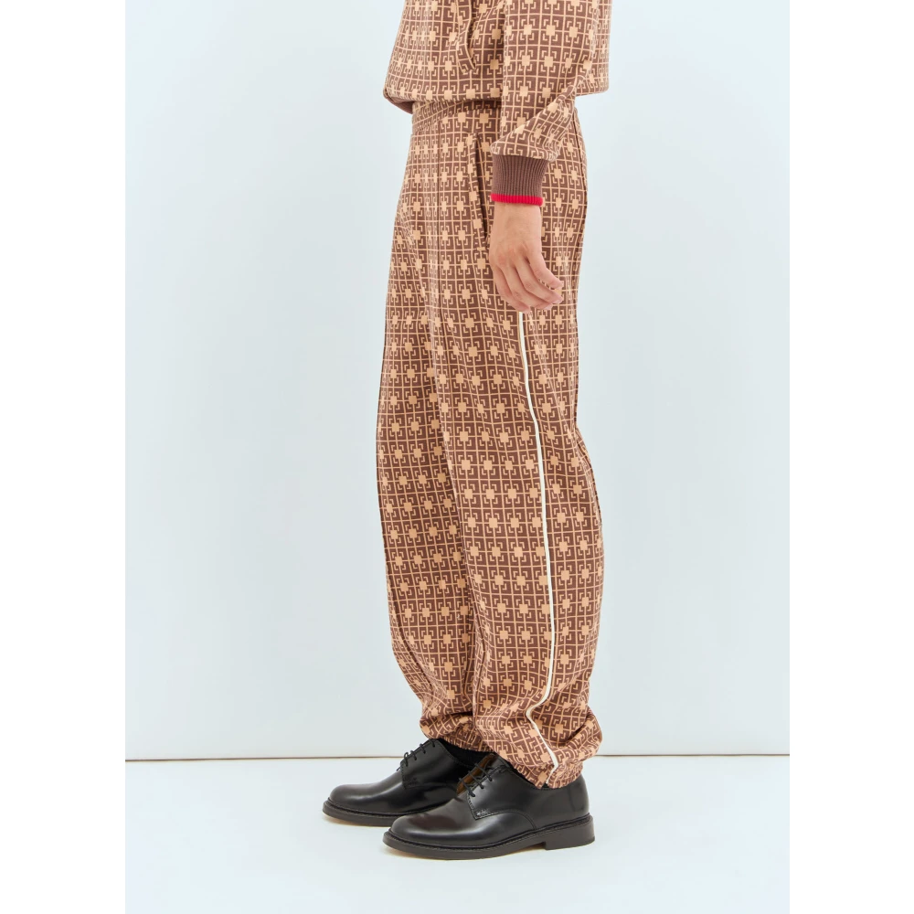 Wales Bonner Grafische Jacquard Track Pants Brown Heren