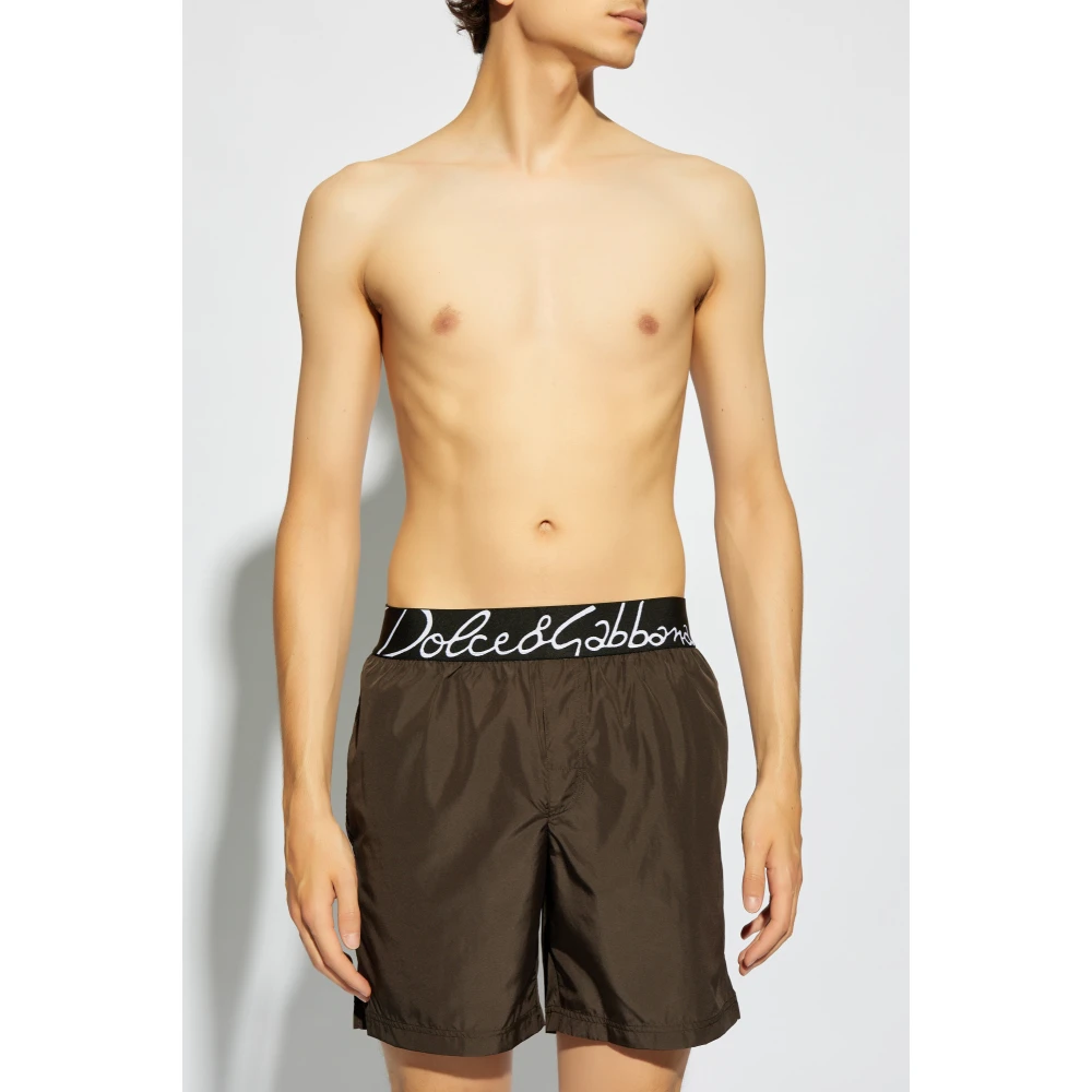 Dolce & Gabbana Zwembroek Brown Heren