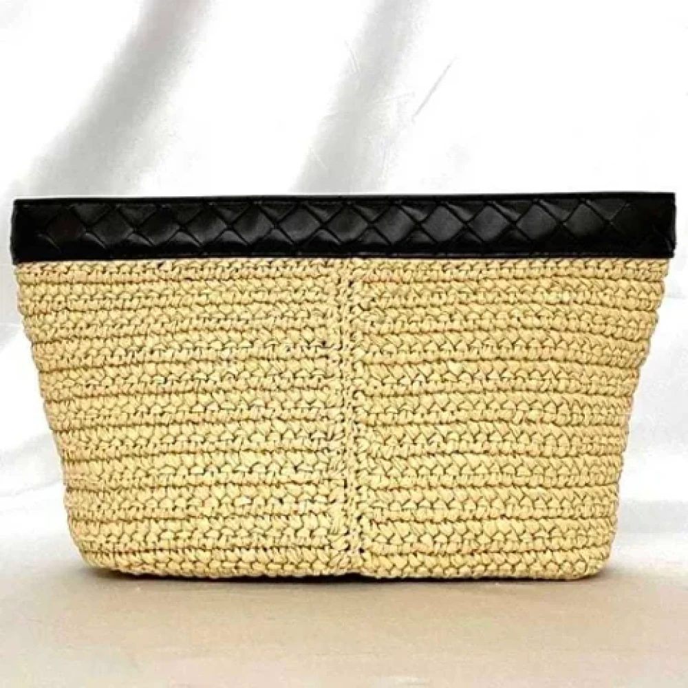 Bottega Veneta Vintage Pre-owned Fabric clutches Beige Dames