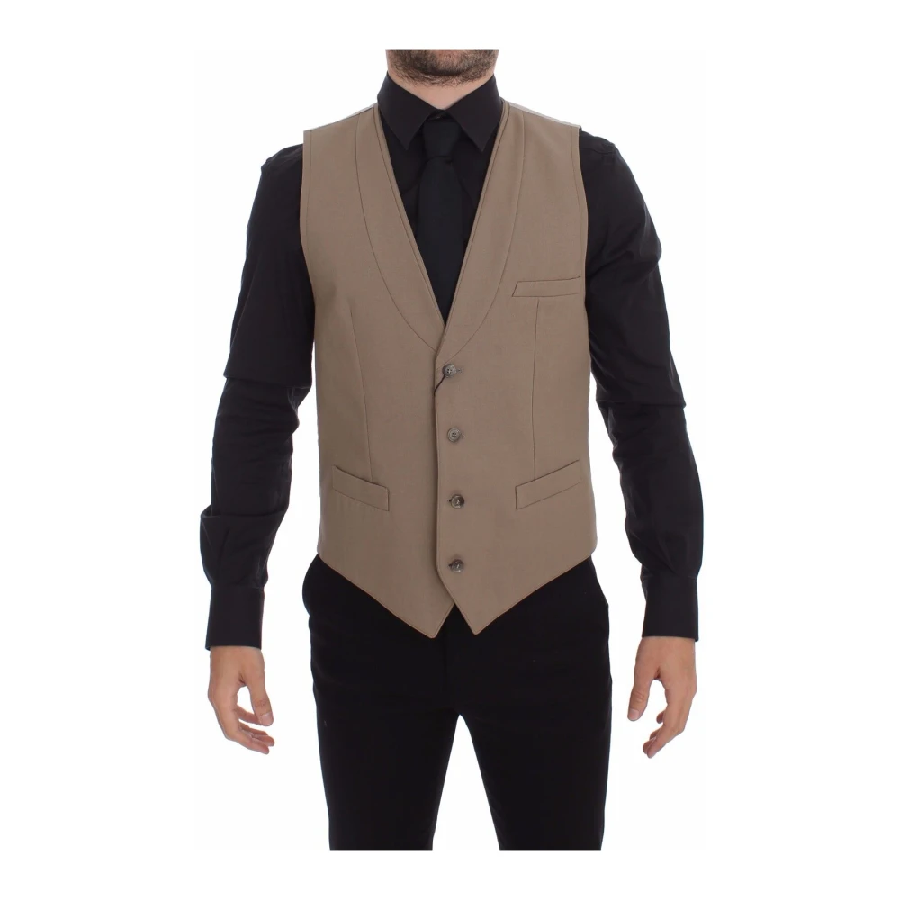 Dolce & Gabbana Homme Beige Costumes, Taille: M Gilet De Costume