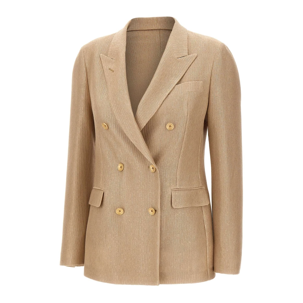 Tagliatore Women's Beige Parigi Blazer - Blazers - 2XL - Jackets