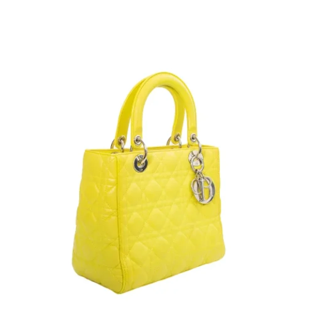 Dior Vintage Pre-owned Leather dior-bags Yellow Dames