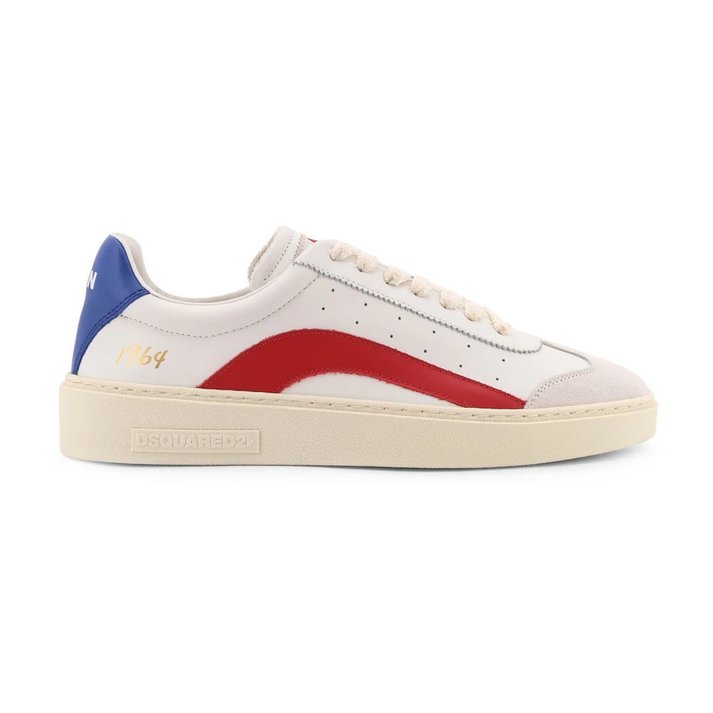 Dsquared2 Men's Multicolor Italian Leather Trainers With Logo - Sneakers - 9 Uk - Shoes