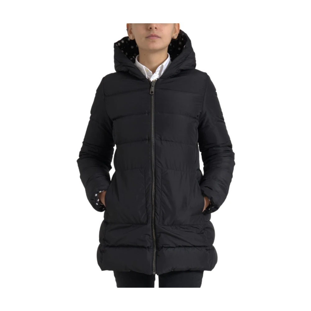 Dolce & Gabbana Women's Black Elegant Hooded Jacket With Zipper 3XS