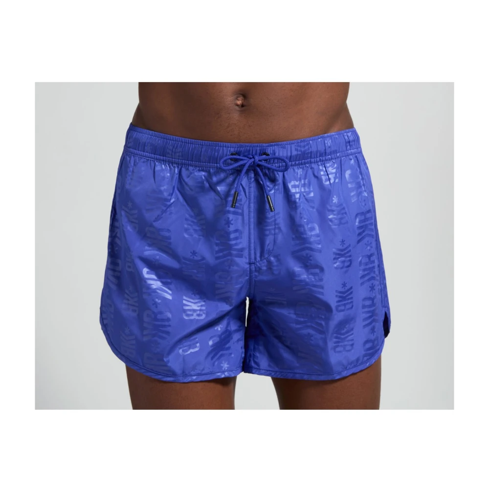 Bikkembergs Retro Logo Zwembroek Blue Heren