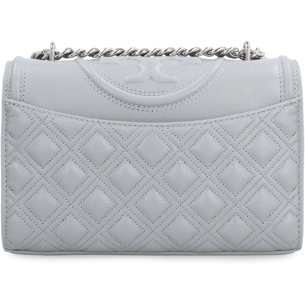 TORY BURCH Gewatteerde Leren Schoudertas Gray Dames