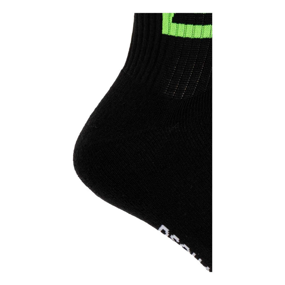 Dsquared2 Katoenen sokken met logo Black Heren