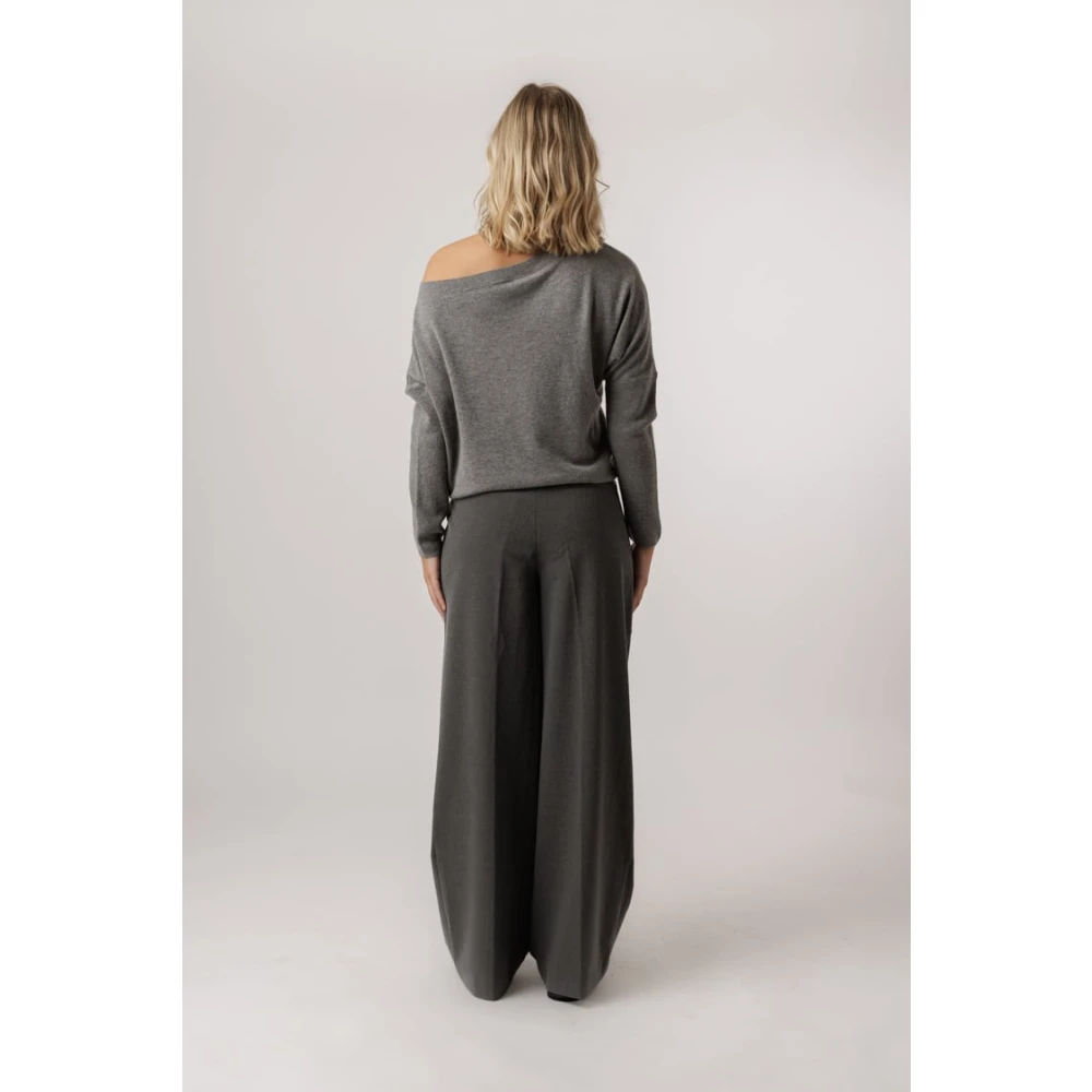 Dante 6 Asymmetrische Grijze Trui Gray Dames