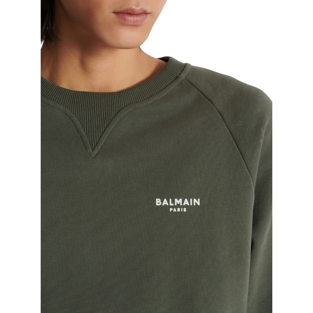 Balmain Flocked sweatshirt Green Heren