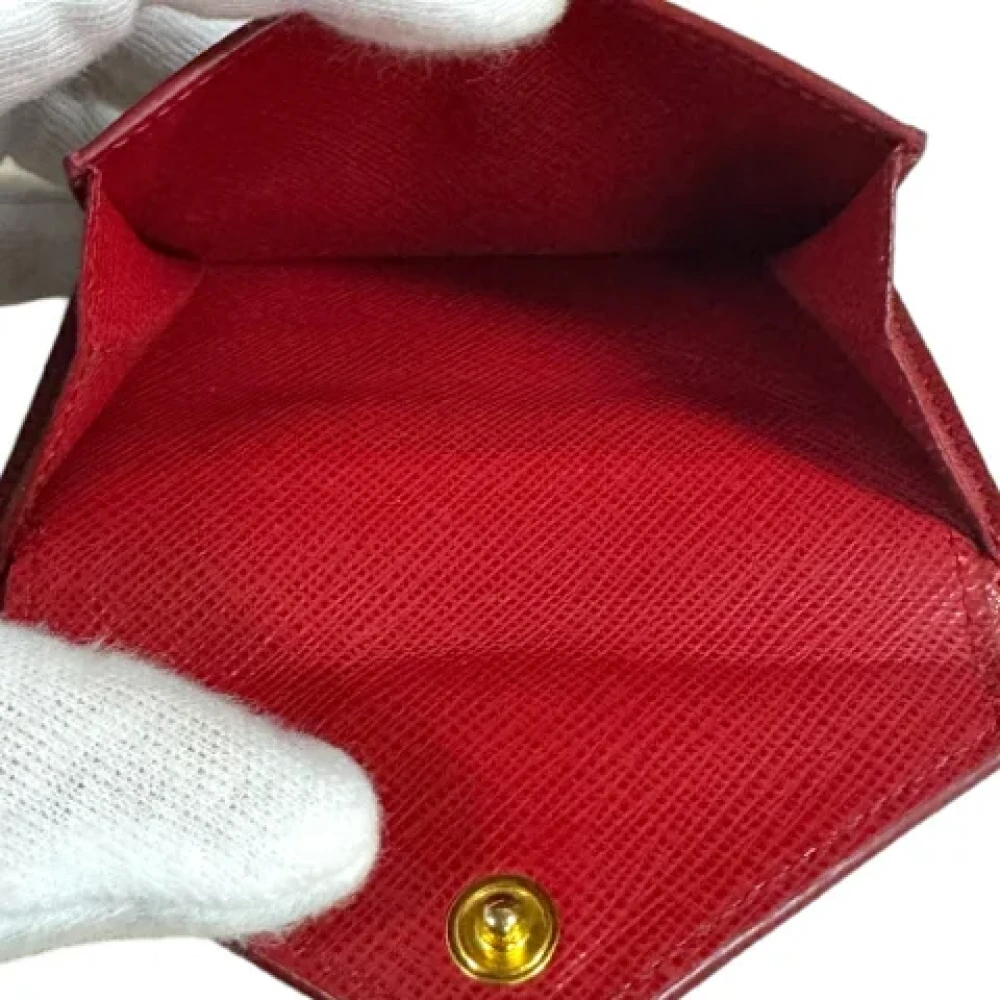 Prada Vintage Pre-owned Leather wallets Red Dames