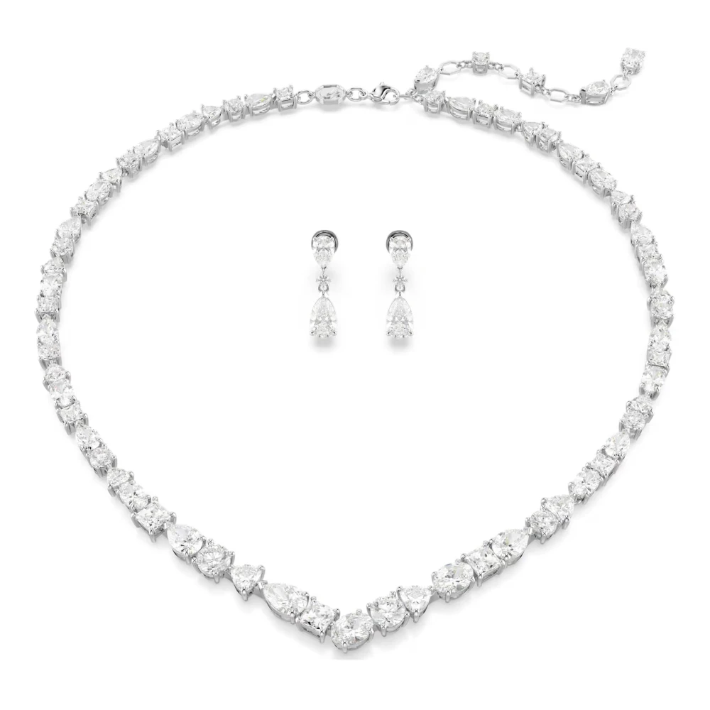 Swarovski Unisex White Mesmera Set Mixed Cuts Rhodium 5674306