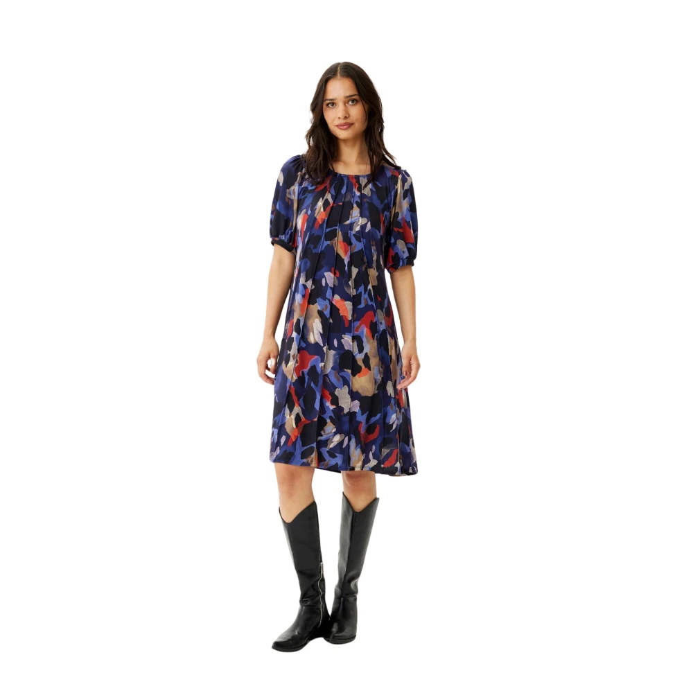 IN Front Rode Lucette Jurk met 1 2 Mouwen Multicolor Dames