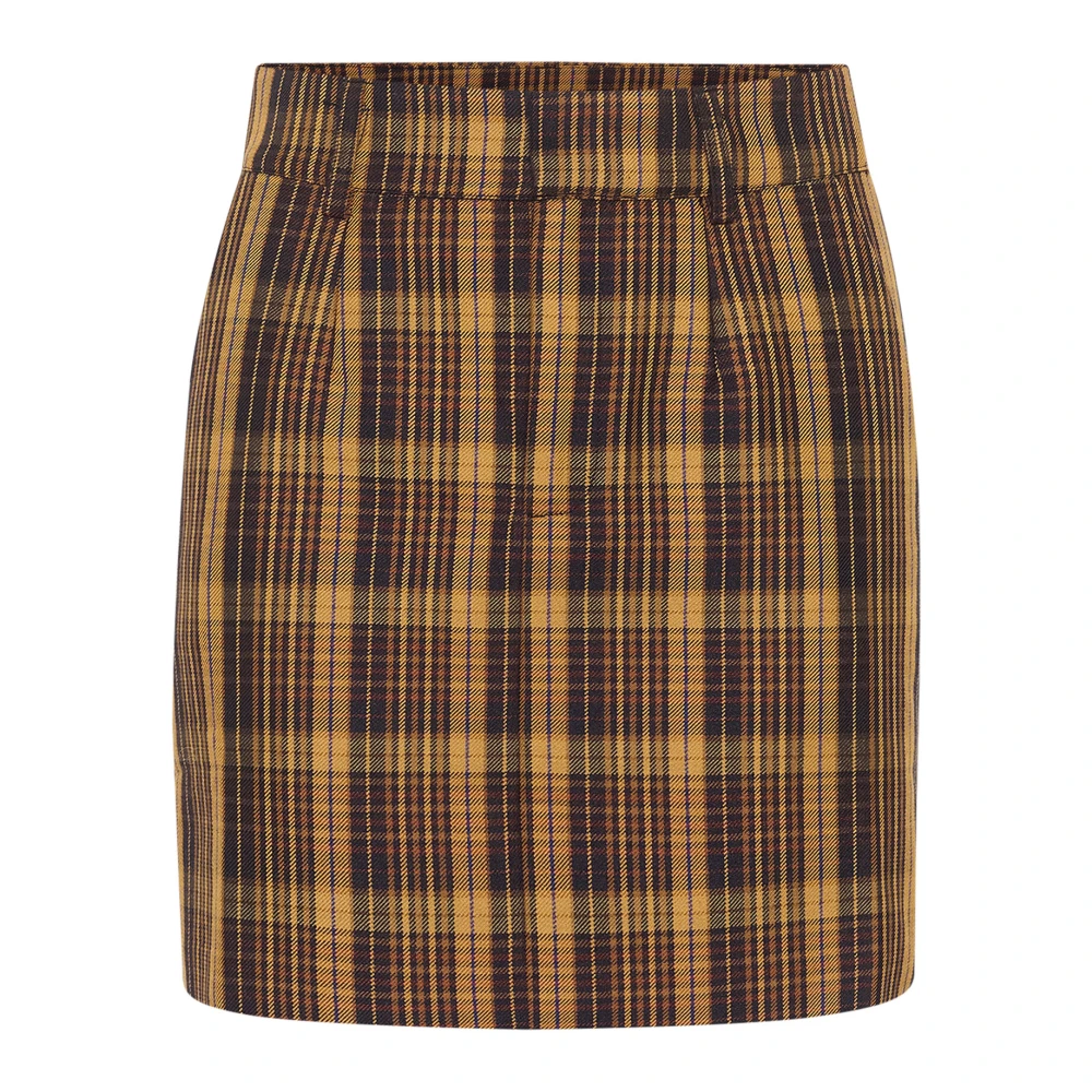 Gestuz Geruite Rok met Riemlussen Multicolor Dames