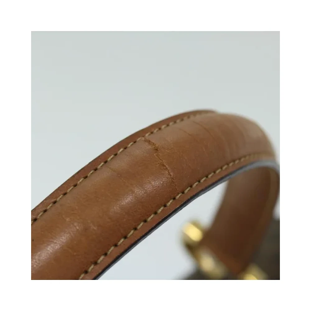 Celine Vintage Pre-owned Fabric handbags Brown Dames