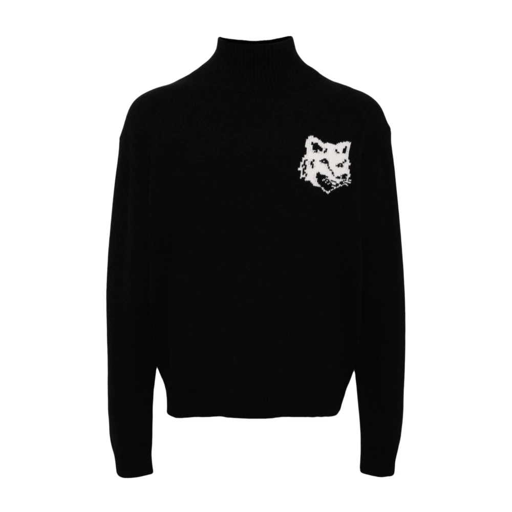 Maison Kitsuné Zwarte Sweatshirt Aw24 Herenmode Black Heren