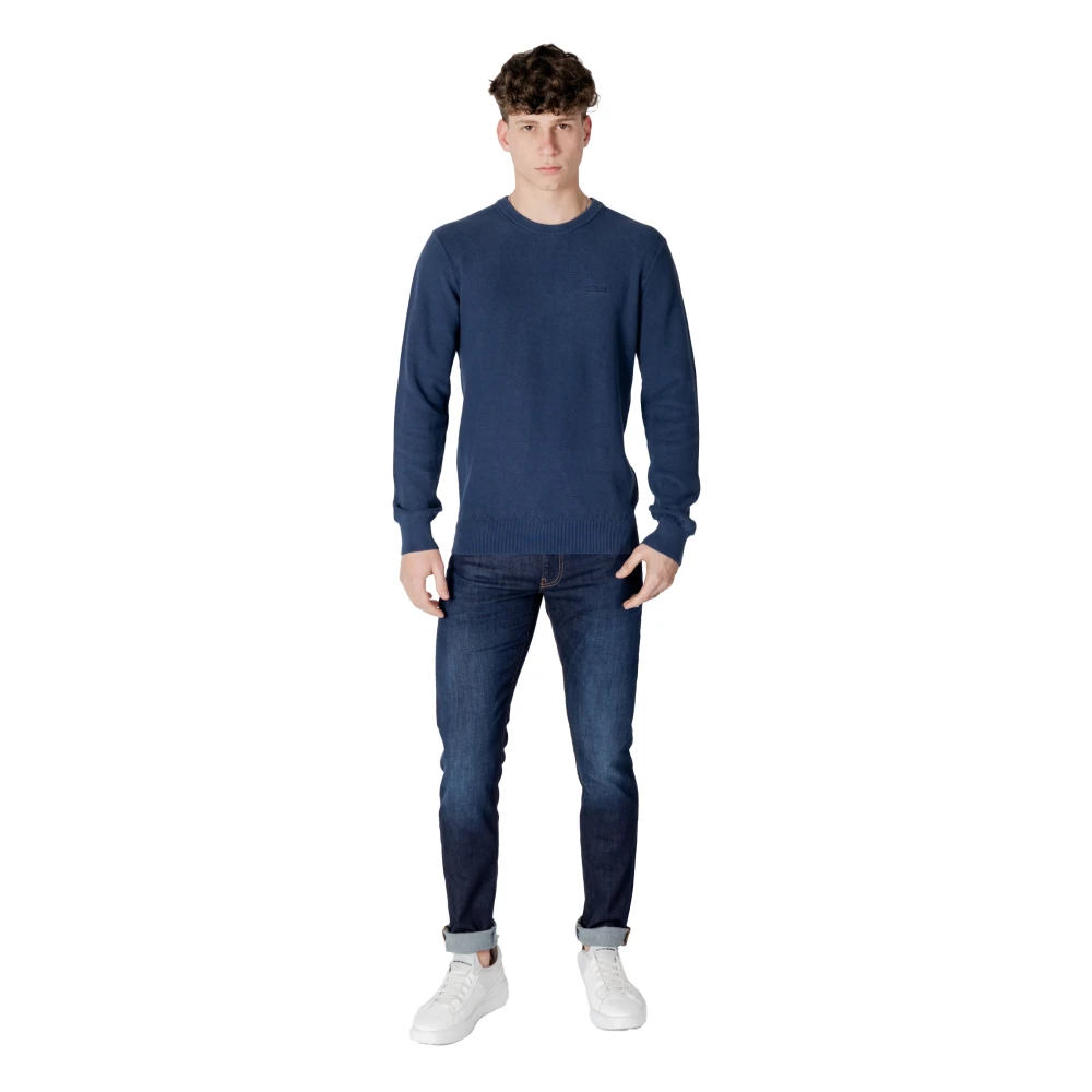 Guess Stijlvolle Heren Katoenen Sweatshirt Collectie Blue Heren